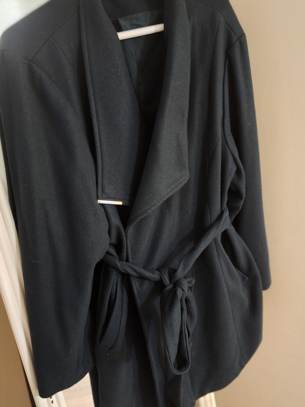 BloomChic Green Wrap Belted Trench Coat